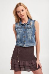 Kamizelka Jeansowa BLUGIRL BLUMARINE. Kamizelki damskie Blugirl Blumarine, z jeansu. W wyprzedaży za 640.77 zł.