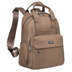 Plecak damski Peterson PTN CPY-03 beżowy. Brązowe plecaki damskie Peterson, bez wzorów, eleganckie. Za 86.99 zł.