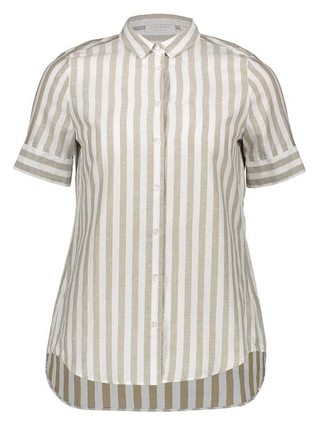 Eterna Koszula - Regular fit - w kolorze biało-beżowym rozmiar: 40. Białe koszule damskie Eterna, bez wzorów, z bawełny, bez kołnierzyka, bez ramiączek. Za 100.52 zł.