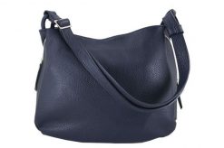 Torebka skórzana worek damska - Granatowa. Czarne torebki klasyczne damskie Barberinis, bez wzorów, ze skóry, duże, bez dodatków. Za 338.99 zł.