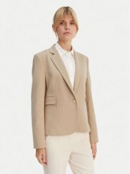 BOSS Marynarka Jia14 50556336 Beżowy Slim Fit. Brązowe marynarki i żakiety damskie Boss, bez wzorów, z syntetyku. Za 1,349.00 zł.