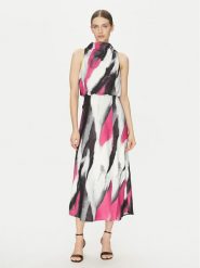 DKNY Sukienka koktajlowa P4JBNZ22 Kolorowy Regular Fit. Sukienki damskie DKNY, bez wzorów, z syntetyku, wizytowe, bez kołnierzyka, bez ramiączek. Za 579.99 zł.
