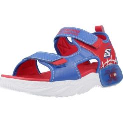 Sandały SKECHERS SPLASH-BUGT Niebieski. Niebieskie sandały damskie Skechers, z syntetyku, bez zapięcia. Za 177.99 zł.