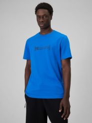 4F T-shirt regular z nadrukiem męski - niebieski 3XL. Niebieskie t-shirty męskie 4f, m, bez wzorów, z bawełny, bez kołnierzyka. Za 59.99 zł.