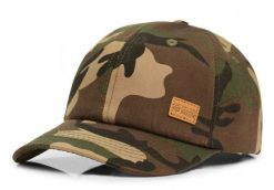 Czapka z Daszkiem (Bejsbolówka), Bawełniana - Pako Jeans - Zielone Moro. Zielone czapki męskie Pako Jeans, bez wzorów, z bawełny. Za 49.99 zł.