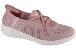 Buty sportowe Sneakersy damskie, Slip-Ins: Go Walk Joy - Abby. Białe buty sportowe na co dzień damskie Skechers, bez wzorów, z materiału, trekkingowe. Za 269.99 zł.