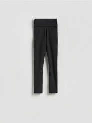 Gładkie legginsy - czarny. Czarne legginsy damskie Reserved, l, bez wzorów, z dzianiny. Za 89.99 zł.