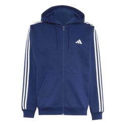 Bluza Adidas Sport M 3S Fl Fz Hd Dorośli. Niebieskie bluzy sportowe męskie Adidas, bez wzorów, z dzianiny, sportowe, bez kołnierzyka, bez ramiączek. Za 357.99 zł.