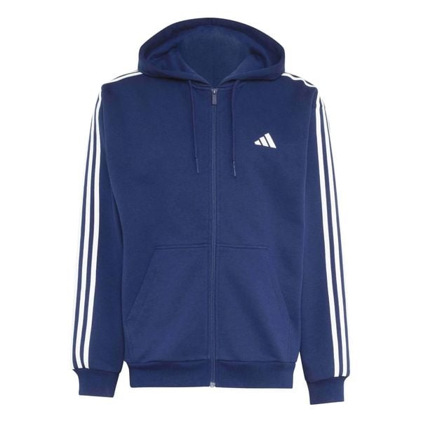 Bluza Adidas Sport M 3S Fl Fz Hd Dorośli. Niebieskie bluzy sportowe męskie Adidas, bez wzorów, z dzianiny, sportowe, bez kołnierzyka, bez ramiączek. Za 357.99 zł.