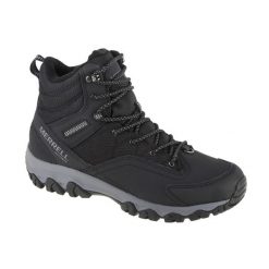 Buty trekkingowe męskie Merrell Thermo Akita Mid WP. Szare buty trekkingowe męskie MERRELL, z materiału, za kostkę, bez zapięcia, trekkingowe. Za 479.99 zł.