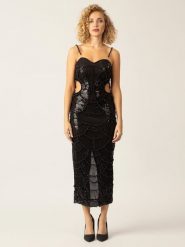 APART Sukienka w kolorze czarnym rozmiar: 42. Czarne sukienki damskie Apart, bez wzorów, bez kołnierzyka, bez ramiączek, maxi. Za 435.11 zł.