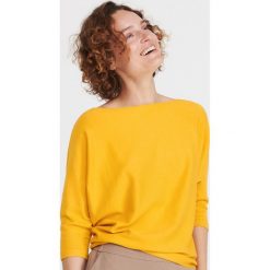 Gładki sweter - Żółty. Żółte swetry klasyczne damskie Reserved, l, bez kołnierzyka. Za 49.99 zł.