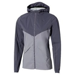 Damska bluza dresowa z kapturem Mizuno Charge. Szare kurtki do biegania damskie Mizuno, m, bez wzorów, z dresówki, z kapturem. Za 640.60 zł.