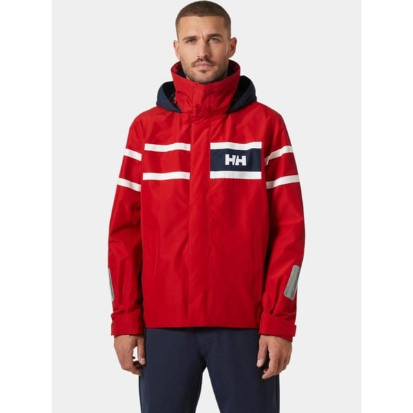Kurtka Żeglarska Męska Helly Hansen Salt Inshore. Czerwone kurtki męskie Helly Hansen, m, bez wzorów, sportowe, bez kaptura. Za 999.00 zł.