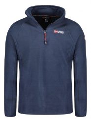 Geographical Norway Bluza polarowa "Tug" w kolorze granatowym rozmiar: M. Niebieskie bluzy bez kaptura męskie Geographical Norway, m, z polaru. Za 78.66 zł.