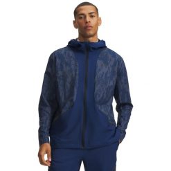 Kurtka męska Under Armour Unstoppable Woven Jacket 6014621. Niebieskie kurtki męskie Under Armour, l, bez wzorów, z elastanu, z kapturem. Za 484.90 zł.