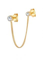 Elli Damskie kolczyki do uszu z pojedynczym łańcuszkiem i kryształkami ze srebra próby 925 Kolczyki 1 ct. Kolczyki damskie Elli, srebrne. Za 248.99 zł.