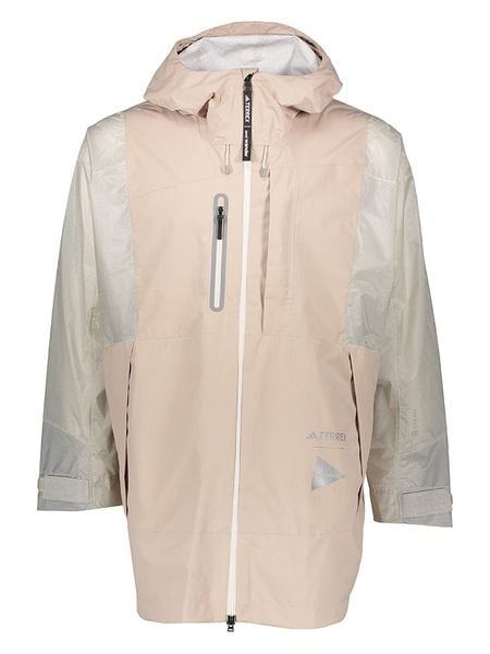 Adidas Płaszcz przeciwdeszczowy w kolorze beżowym rozmiar: M. Brązowe kurtki przeciwdeszczowe damskie Adidas, m, bez wzorów, sportowe. Za 479.76 zł.