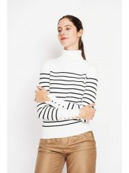 ASSUILI Golf w kolorze biało-czarnym rozmiar: 34. Białe golfy damskie Assuili, bez wzorów, bez ramiączek. Za 104.99 zł.