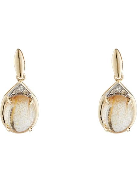 DIAMOND & CO Złote kolczyki-wkrętki "Fanaa" z diamentami rozmiar: onesize. Żółte kolczyki damskie Diamond & Co, z diamentem, złote. Za 1,227.06 zł.