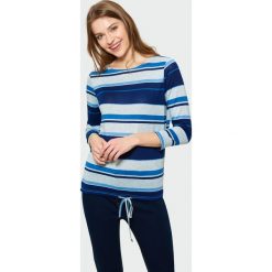 Luźny sweter z troczkiem. Swetry klasyczne damskie Greenpoint, z elastanu, bez kołnierzyka. Za 24.99 zł.
