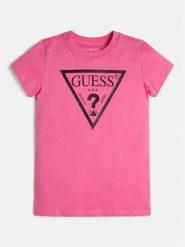Guess T-Shirt J73I56 K8HM0 Różowy Regular Fit. Czerwone koszulki dziewczęce Guess, z aplikacjami, z bawełny, bez ramiączek. Za 75.00 zł.