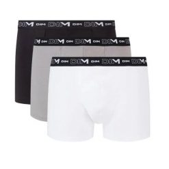 Zestaw 3 bokserów DIM Coton Stretch. Szare bokserki męskie DIM, bez wzorów, z bawełny. Za 178.00 zł.
