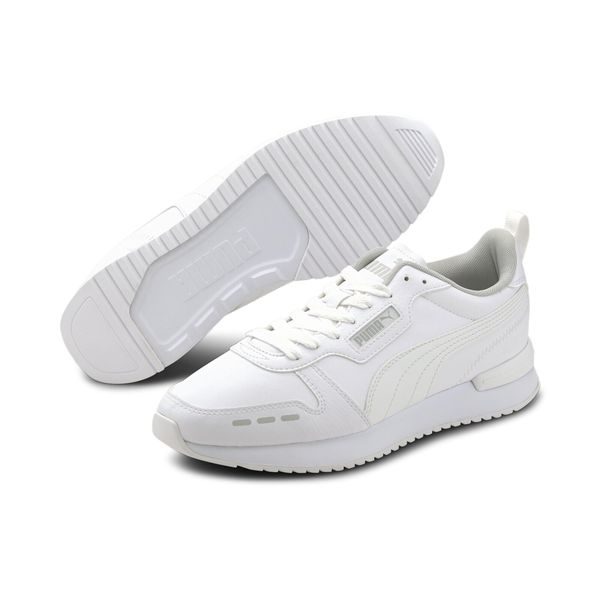 Buty sportowe R78 PUMA White. Białe buty sportowe na co dzień męskie Puma, z materiału, bez zapięcia. W wyprzedaży za 199.00 zł.