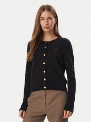 Tommy Hilfiger Kardigan WW0WW51439 Czarny Slim Fit. Czarne kardigany damskie Tommy Hilfiger, s, bez wzorów, z wełny. Za 649.99 zł.