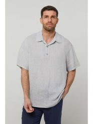 Rodier Lin Lniana koszulka polo w kolorze jasnoszarym rozmiar: M/L. Szare koszulki polo męskie Rodier Lin, l, bez wzorów, ze lnu, bez ramiączek. Za 131.74 zł.