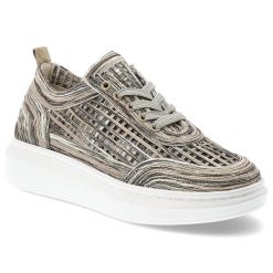 Półbuty damskie Artiker, cholewka ze skóry naturalnej ażurowa struktura wzorzyste wykończenie sznurowany fason, szare, 58C0525. Szare półbuty damskie Artiker, w ażurowe wzory, ze skóry, bez obcasa. Za 269.00 zł.