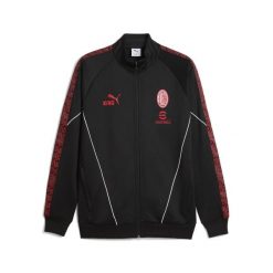 Męska kurtka AC Milan KING Anthem PUMA Black For All Time Red. Czarne kurtki treningowe męskie Puma, m, bez wzorów, do biegania. Za 399.00 zł.