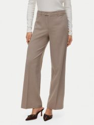 Vero Moda Spodnie materiałowe Texas 10334103 Beżowy Straight Fit. Brązowe spodnie materiałowe damskie Vero Moda, bez wzorów, z materiału. Za 139.99 zł.