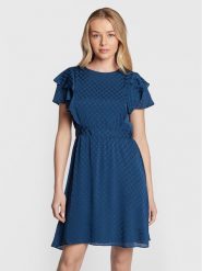 DKNY Sukienka codzienna DD2FD976 Niebieski Regular Fit. Niebieskie sukienki damskie DKNY, na co dzień, bez wzorów, z syntetyku, bez kołnierzyka, bez ramiączek, proste. Za 489.99 zł.