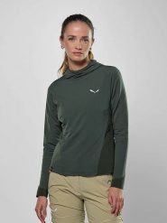 Salewa Koszulka funkcyjna "Puez AM" w kolorze khaki rozmiar: 38. Brązowe bluzki sportowe damskie Salewa, bez kołnierzyka, bez ramiączek. Za 334.95 zł.