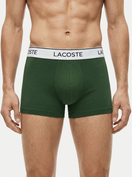 Lacoste Komplet bokserek 5H9002 Zielony. Zielone bokserki męskie Lacoste, bez wzorów, z bawełny. Za 179.99 zł.