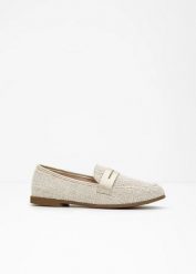 Półbuty wsuwane loafer. Brązowe półbuty damskie bonprix, bez wzorów, bez obcasa. Za 114.99 zł.