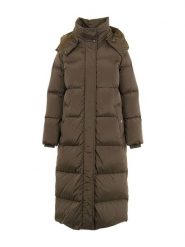 Woolrich Płaszcz puchowy "Kelly" w kolorze ciemnobrązowym rozmiar: M. Brązowe płaszcze damskie Woolrich, m, bez wzorów, z puchu. Za 3,544.53 zł.