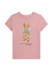 Polo Ralph Lauren T-Shirt 313B20033001 Różowy jasny Regular Fit. Czerwone koszulki dziewczęce Polo Ralph Lauren, xl, bez wzorów, z bawełny, bez ramiączek. Za 289.99 zł.