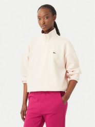 Lacoste Bluza SF5271 Różowy jasny Regular Fit. Czerwone bluzy bez kaptura damskie Lacoste, z bawełny. Za 656.99 zł.