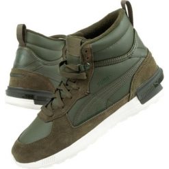 Buty sportowe Puma Gravition 383204 02 zielone. Zielone buty sportowe na co dzień męskie z materiału, bez zapięcia. Za 397.31 zł.