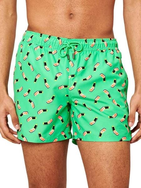 Happy Socks Szorty kąpielowe w kolorze zielonym rozmiar: M. Zielone szorty sportowe męskie Happy Socks, m, outdoorowe. Za 135.17 zł.