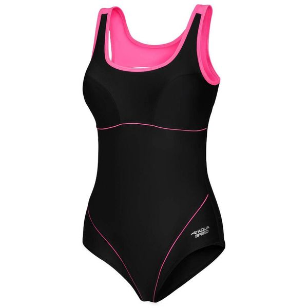 Strój jednoczęściowy pływacki damski Aqua Speed Cora. Czarne stroje jednoczęściowe damskie Aqua-Speed, xs, bez wzorów. Za 119.99 zł.