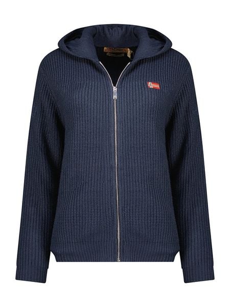 Canadian Peak Kardigan w kolorze granatowym rozmiar: S. Niebieskie kardigany damskie Canadian Peak, s, bez wzorów, ze splotem, bez kołnierzyka. Za 104.39 zł.