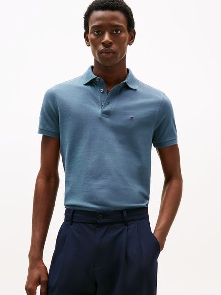 Tommy Hilfiger koszulka polo Mężczyźni Bawełna niebieski, XL. Niebieskie koszulki polo męskie Tommy Hilfiger, m, bez wzorów, z bawełny, bez ramiączek. Za 279.95 zł.
