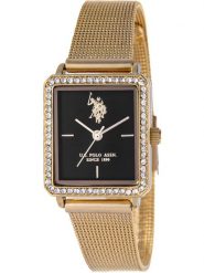 U.S. Polo Assn. Zegarek kwarcowy w kolorze złoto-czarnym rozmiar: onesize. Czarne, analogowe zegarki damskie U.S. Polo Assn., metalowe. Za 217.99 zł.