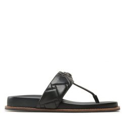 Japonki Kurt Geiger. Czarne klapki damskie Kurt Geiger, bez wzorów, bez obcasa. Za 459.99 zł.