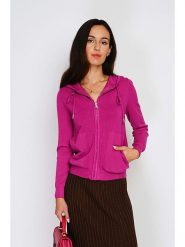 ASSUILI Kardigan w kolorze różowym rozmiar: 42. Różowe kardigany damskie Assuili, bez wzorów, ze splotem. Za 148.26 zł.