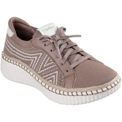 Buty sportowe damskie Skechers Wilshire Blvd Bellevue. Brązowe obuwie treningowe damskie Skechers, na fitness i siłownię. Za 490.00 zł.