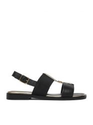 Lasocki Sandały CEO-WI16-FOXI-97 Czarny. Czarne sandały damskie Lasocki, bez wzorów, ze skóry, bez obcasa, na płaskiej podeszwie. Za 129.99 zł.